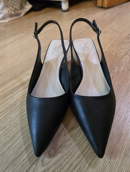 Franco Sarto Shoes - Franco Sarto Black Slingback Kitten Heels Size 9